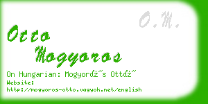 otto mogyoros business card